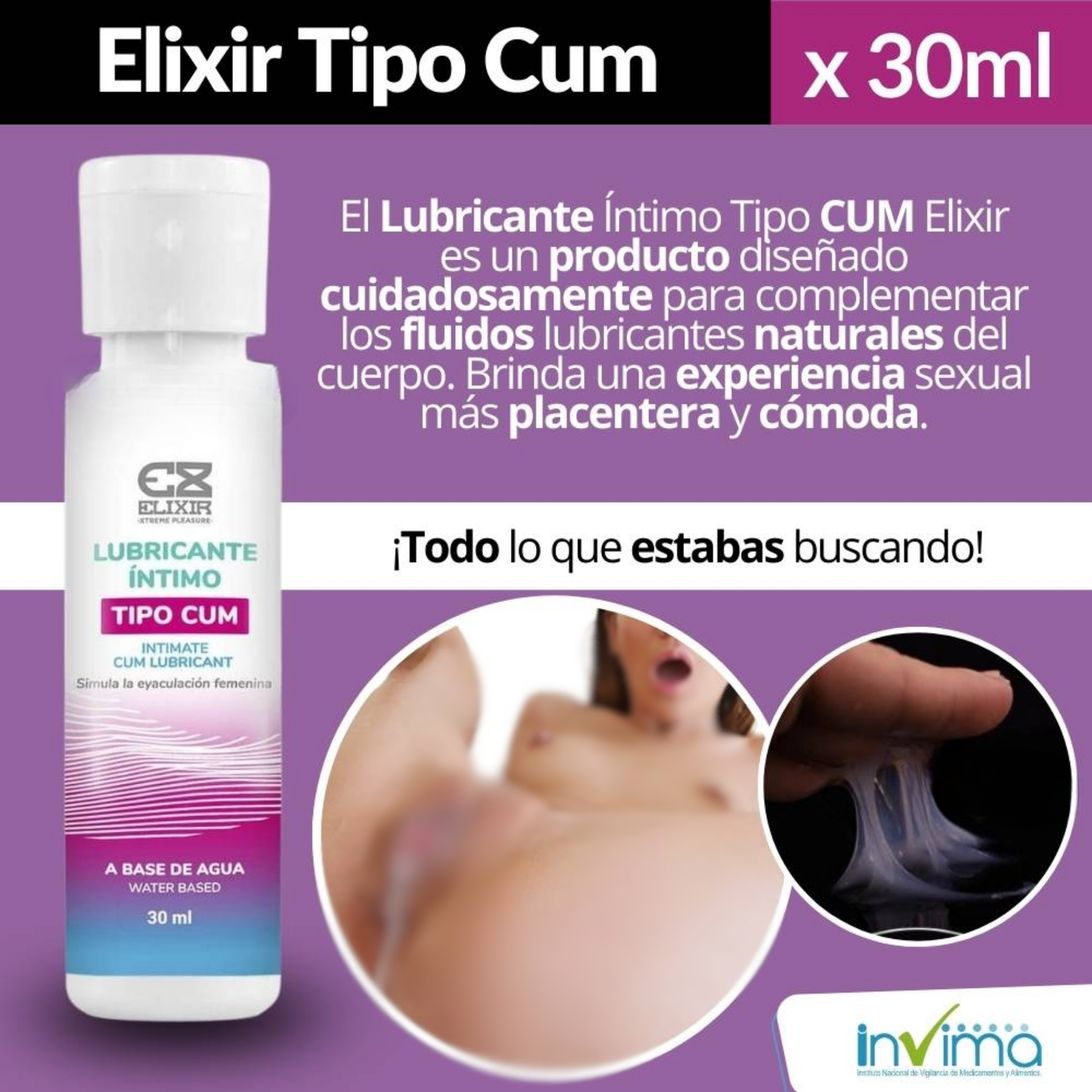 Lubricante Íntimo CUM Elixir 30 ml