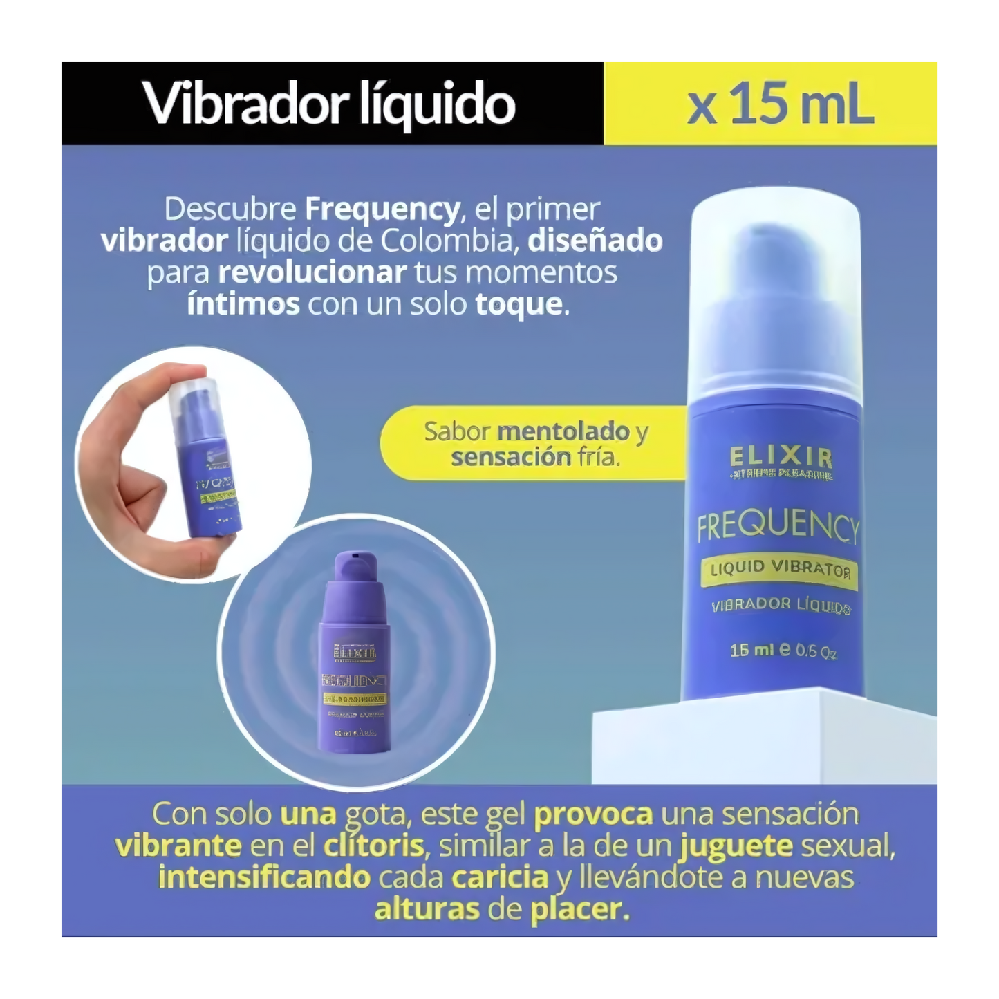 Vibrador Líquido Intense – Elixir Frequency 15 ml
