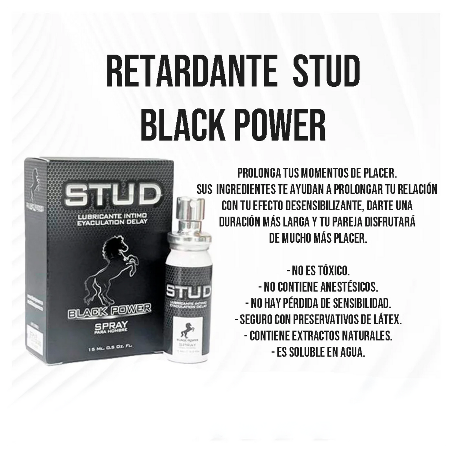 Retardante Stud Black Power Spray 15 ml
