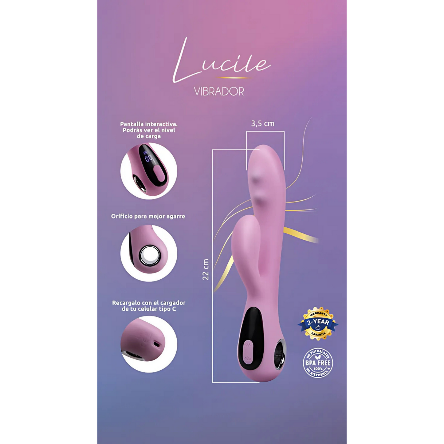 Vibrador Lucile Camtoyz