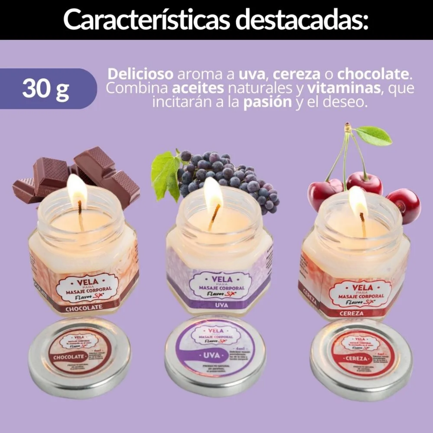 Vela de Masaje Flavor 35 ml