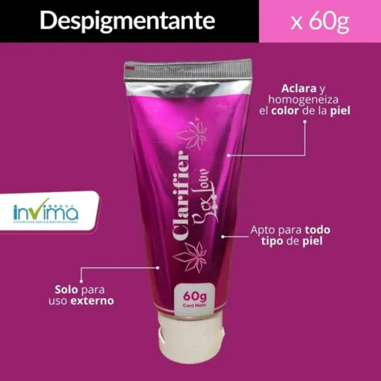 Crema Aclarante Clarifier Sex Love