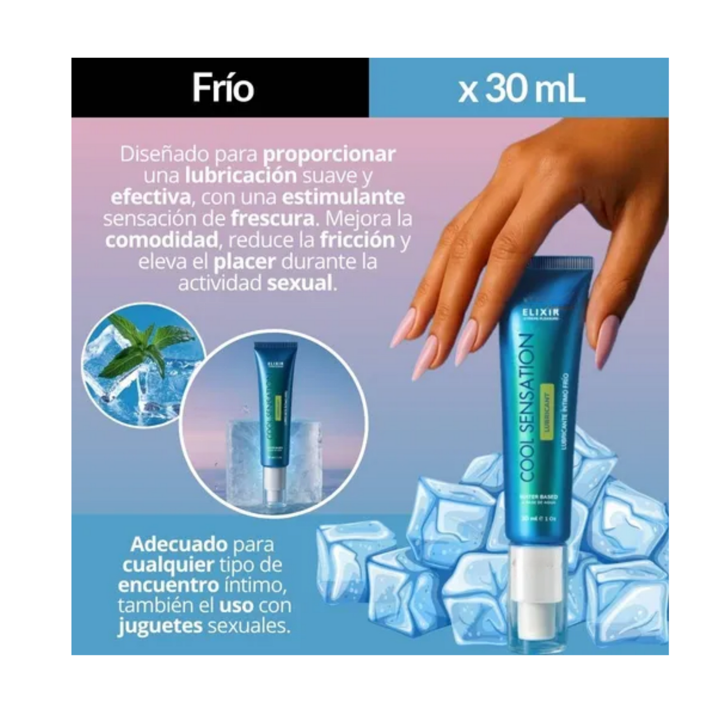 Lubricante Íntimo Sensación Frío – Elixir Cool Sensation 30 ml