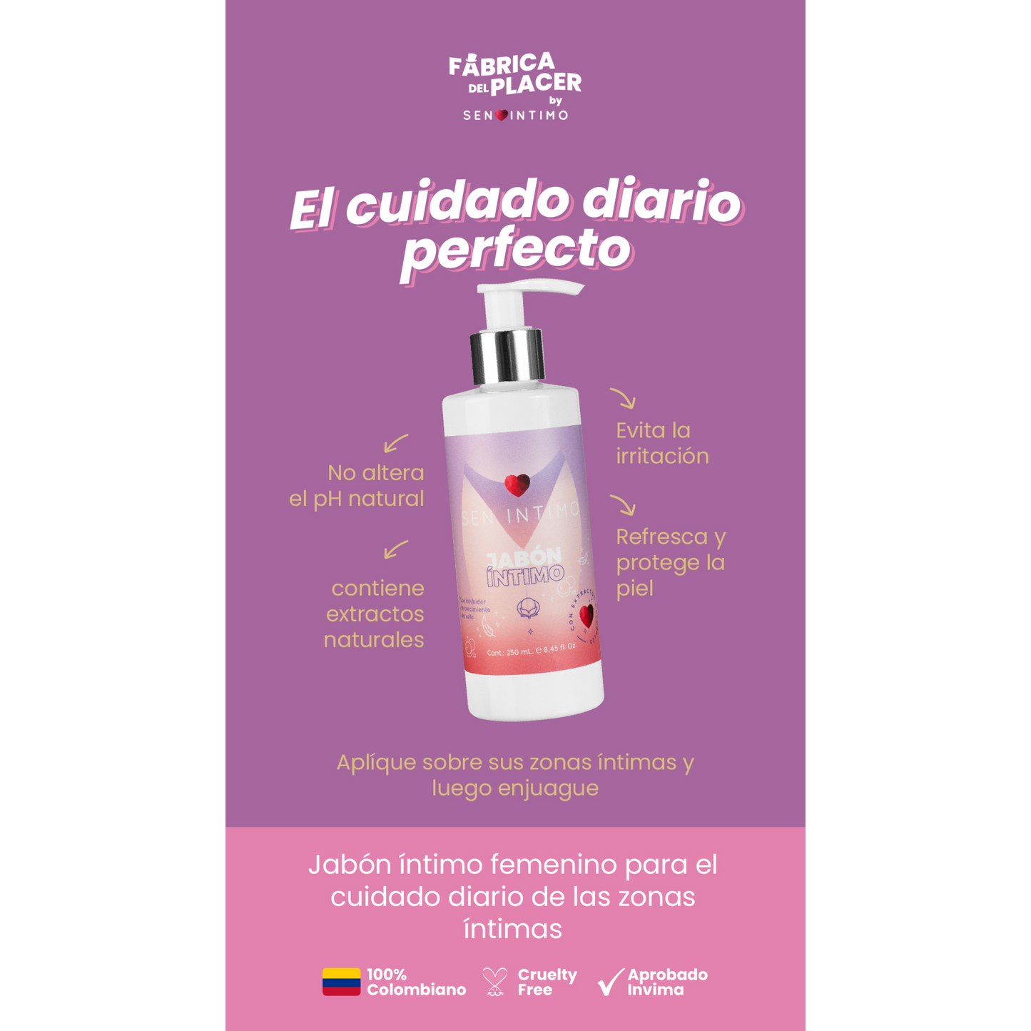 Jabón Íntimo Femenino Sen Íntimo 250 ml