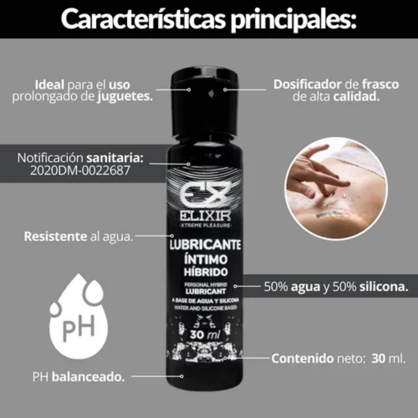 Lubricante Íntimo Híbrido Elixir 30 ml