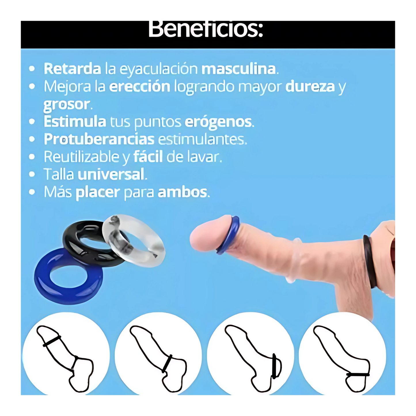 Anillos x3 Stay Hard