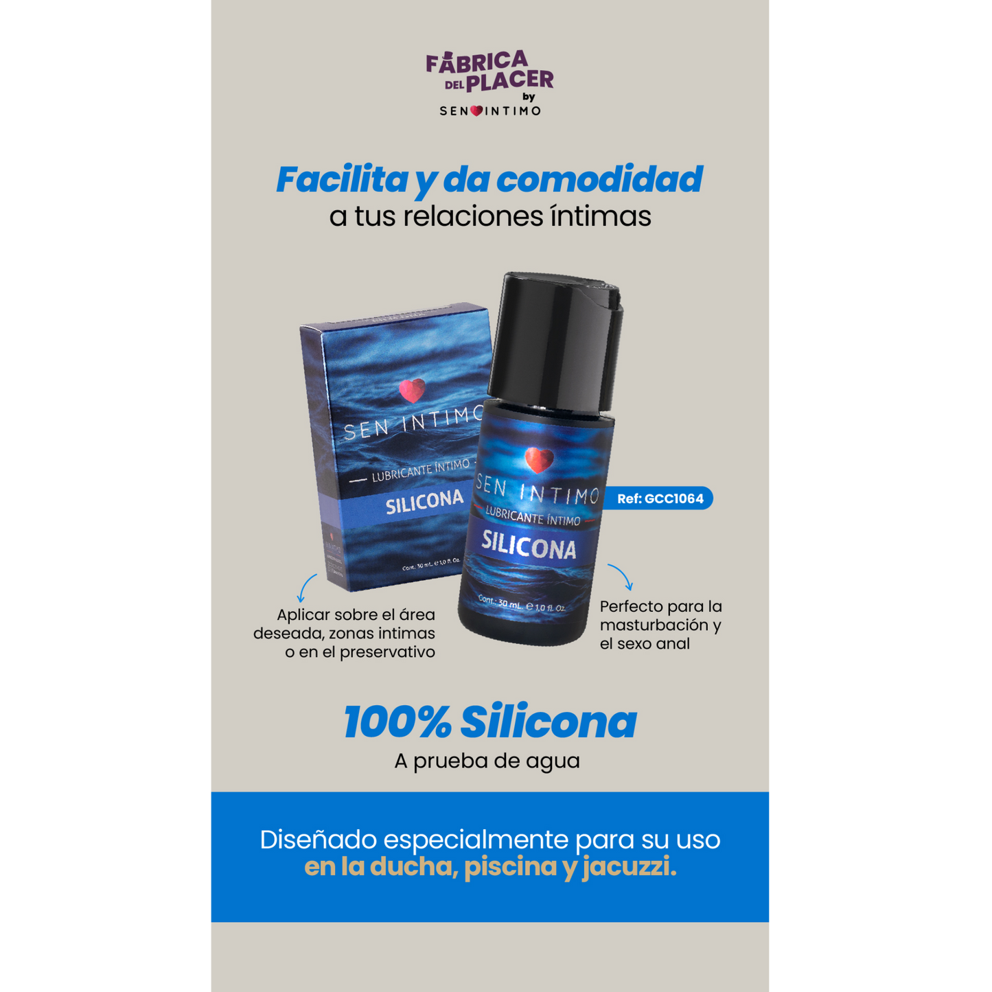 Lubricante Sen Íntimo de Silicona 30 ml