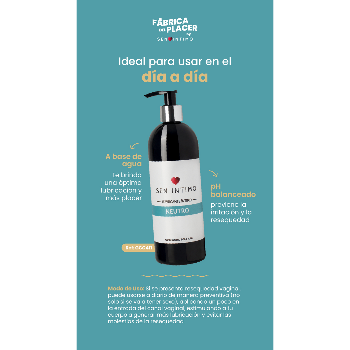 Lubricante Neutro Sen Íntimo