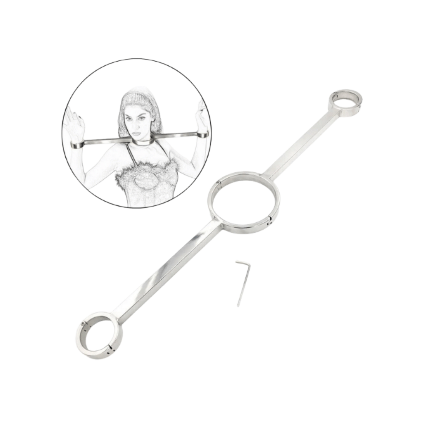 Bondage Cepo Fijo Yugo en Acero