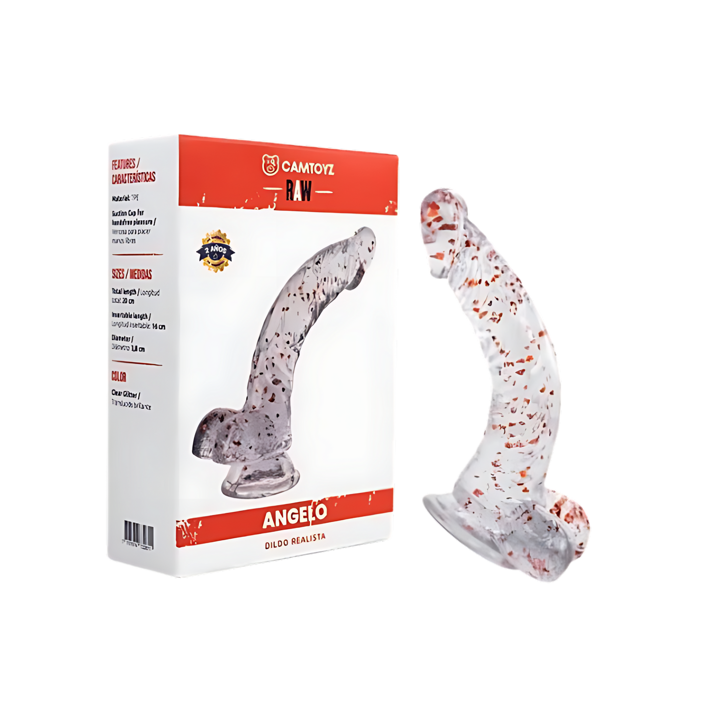 Dildo Realista Raw Angelo Transparente
