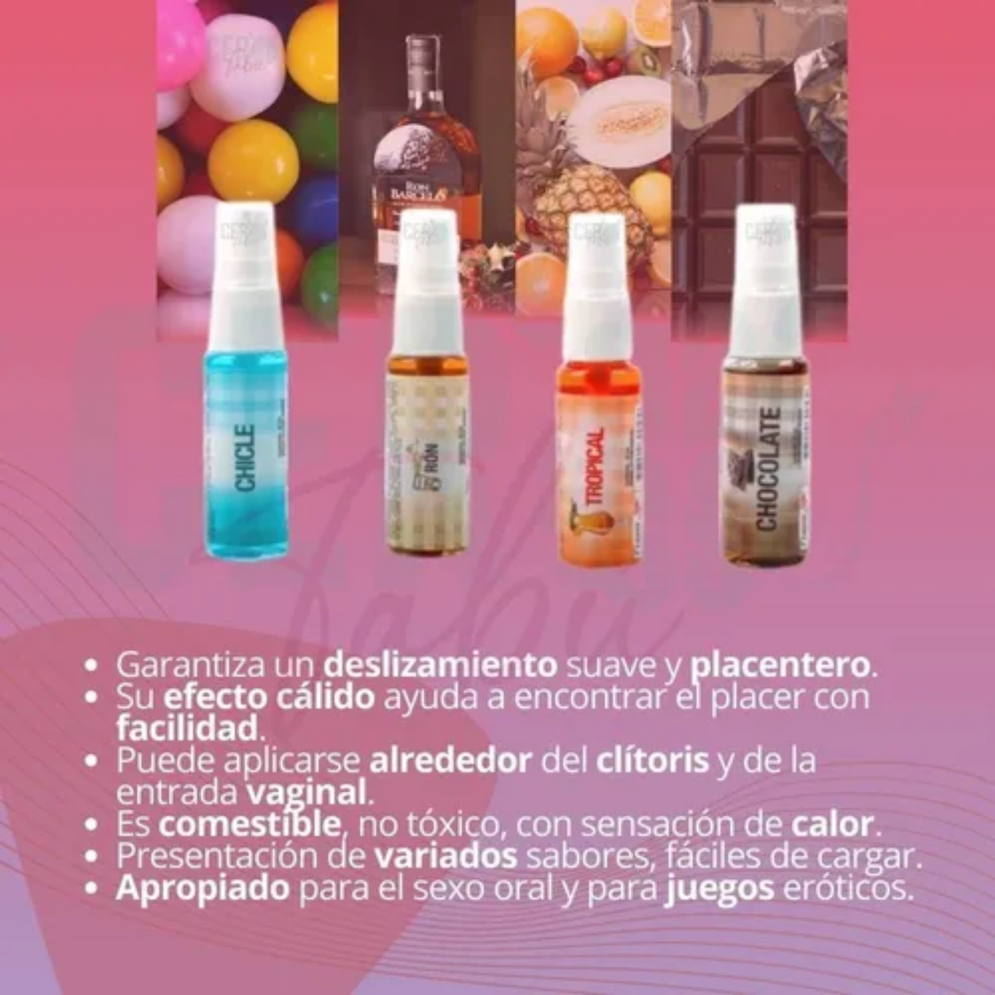 Lubricantes Flavor Sensación Frío O Calor 20 ml