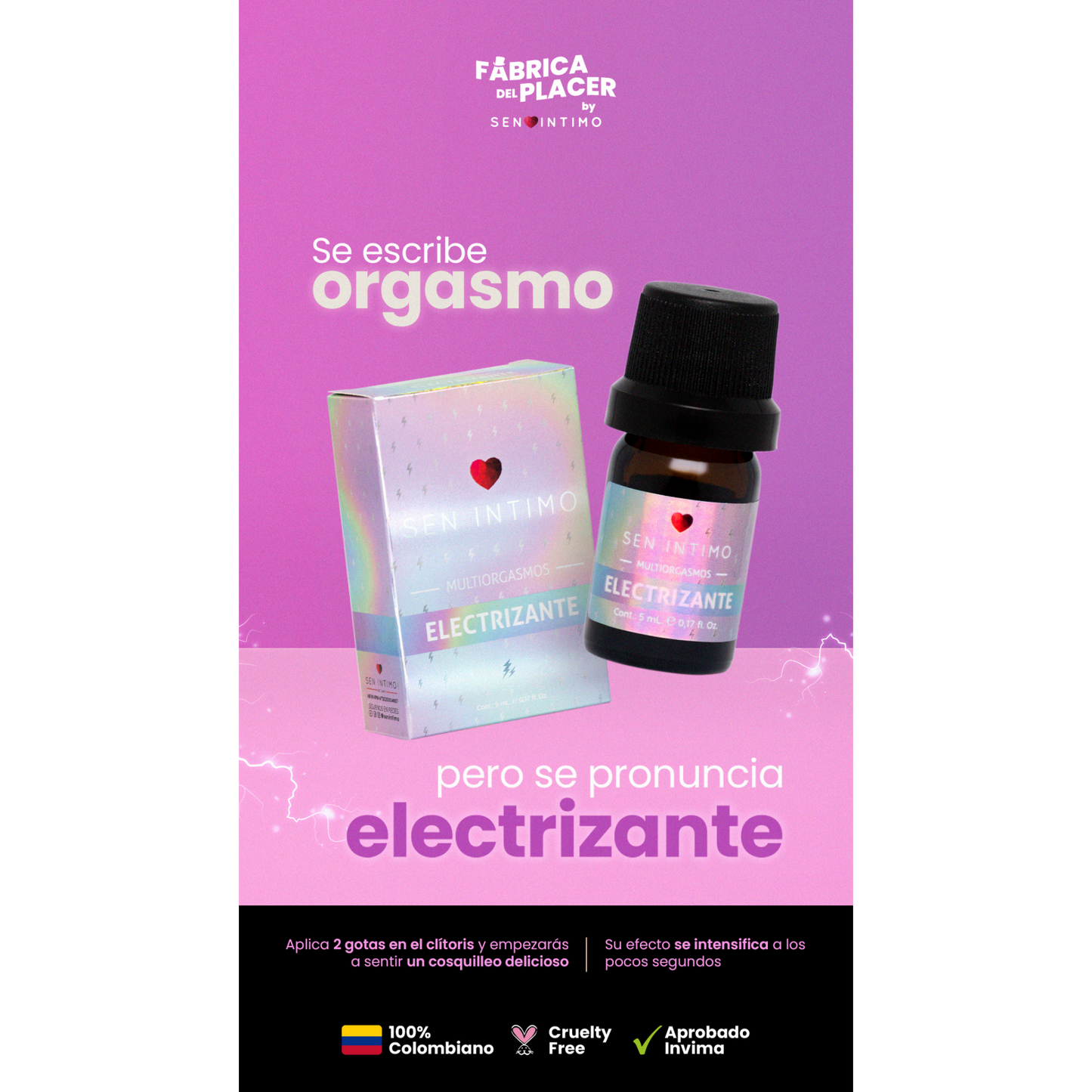 Multiorgasmos Electrizante Sen Íntimo 5 ml