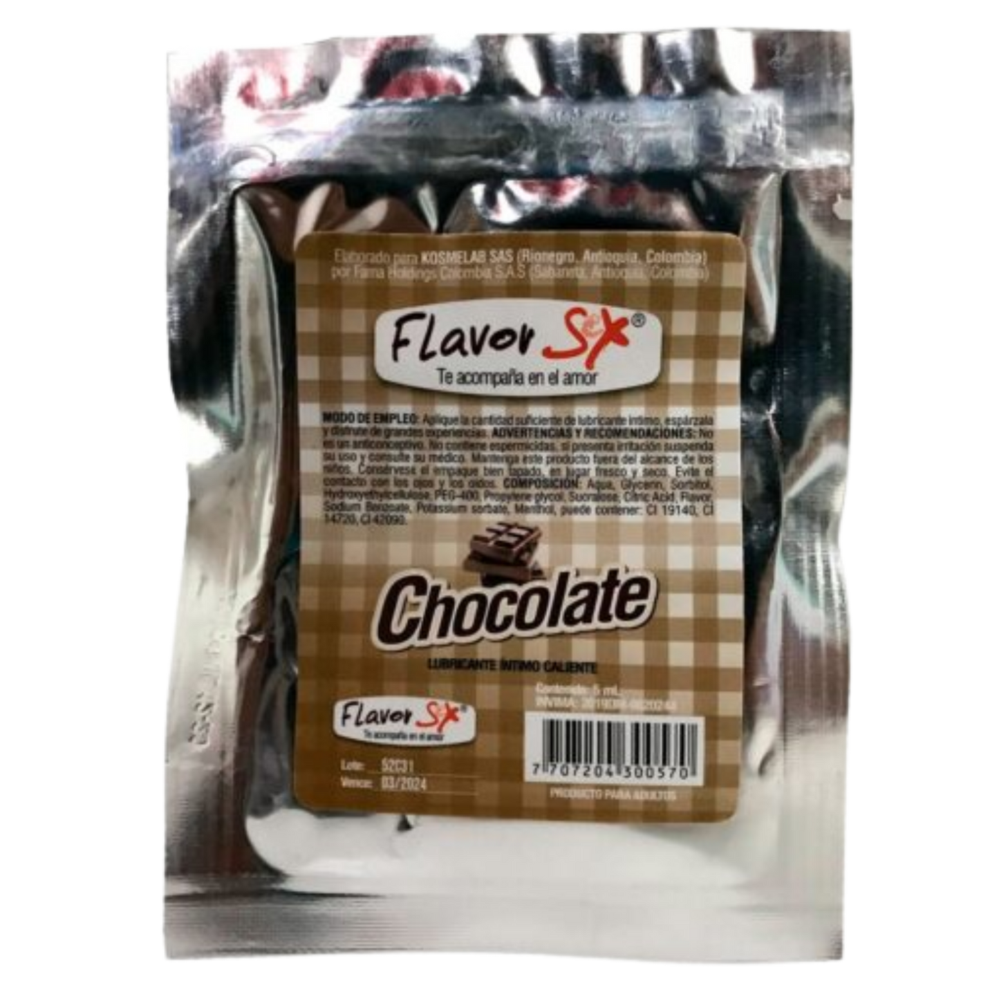 Lubricante Íntimo en Sachet Flavor 5 ml