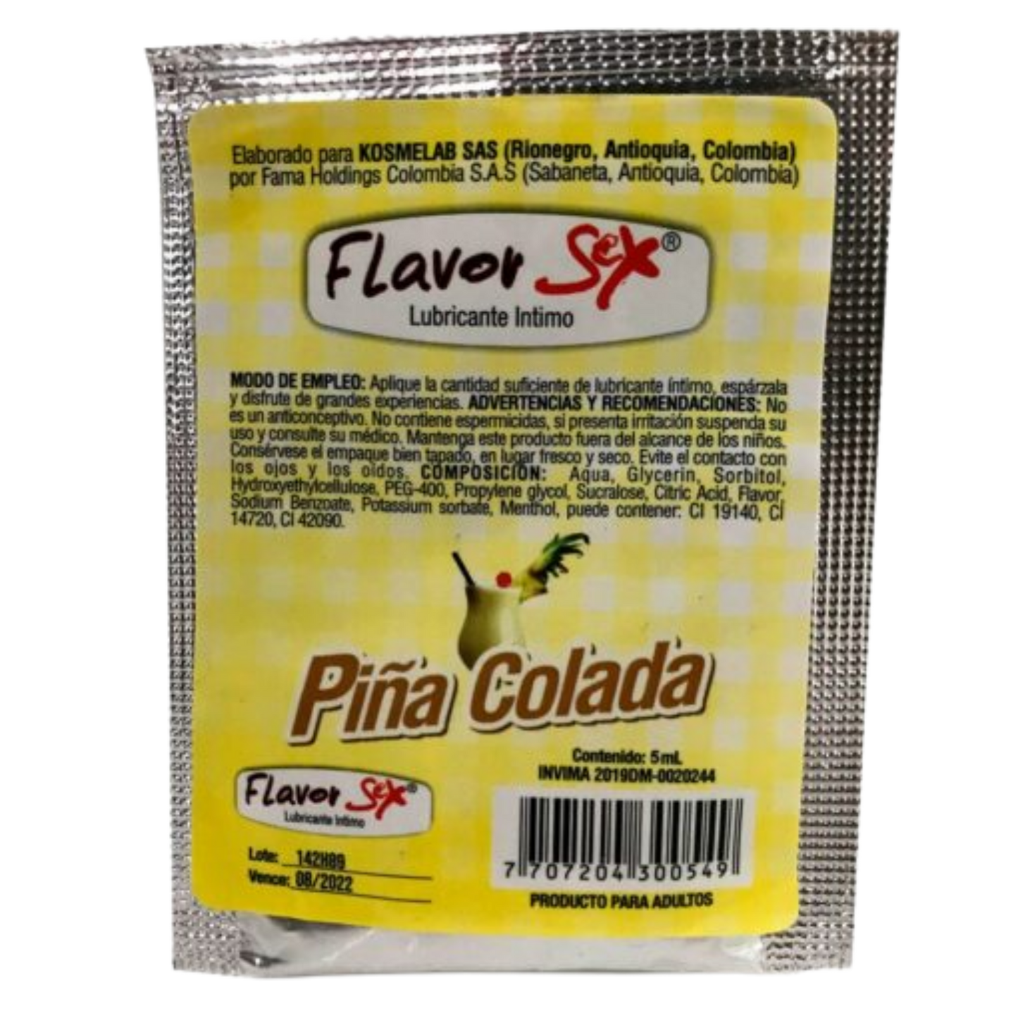 Lubricante Íntimo en Sachet Flavor 5 ml