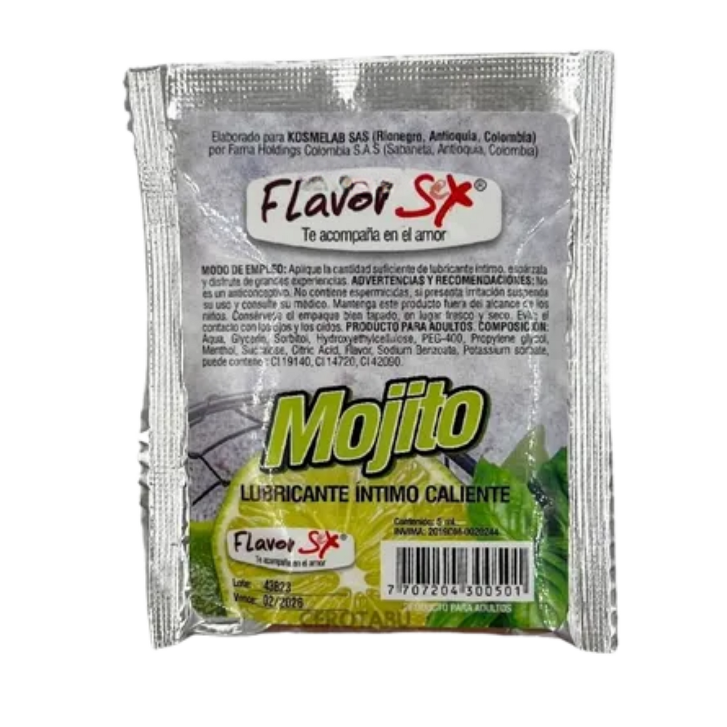 Lubricante Íntimo en Sachet Flavor 5 ml