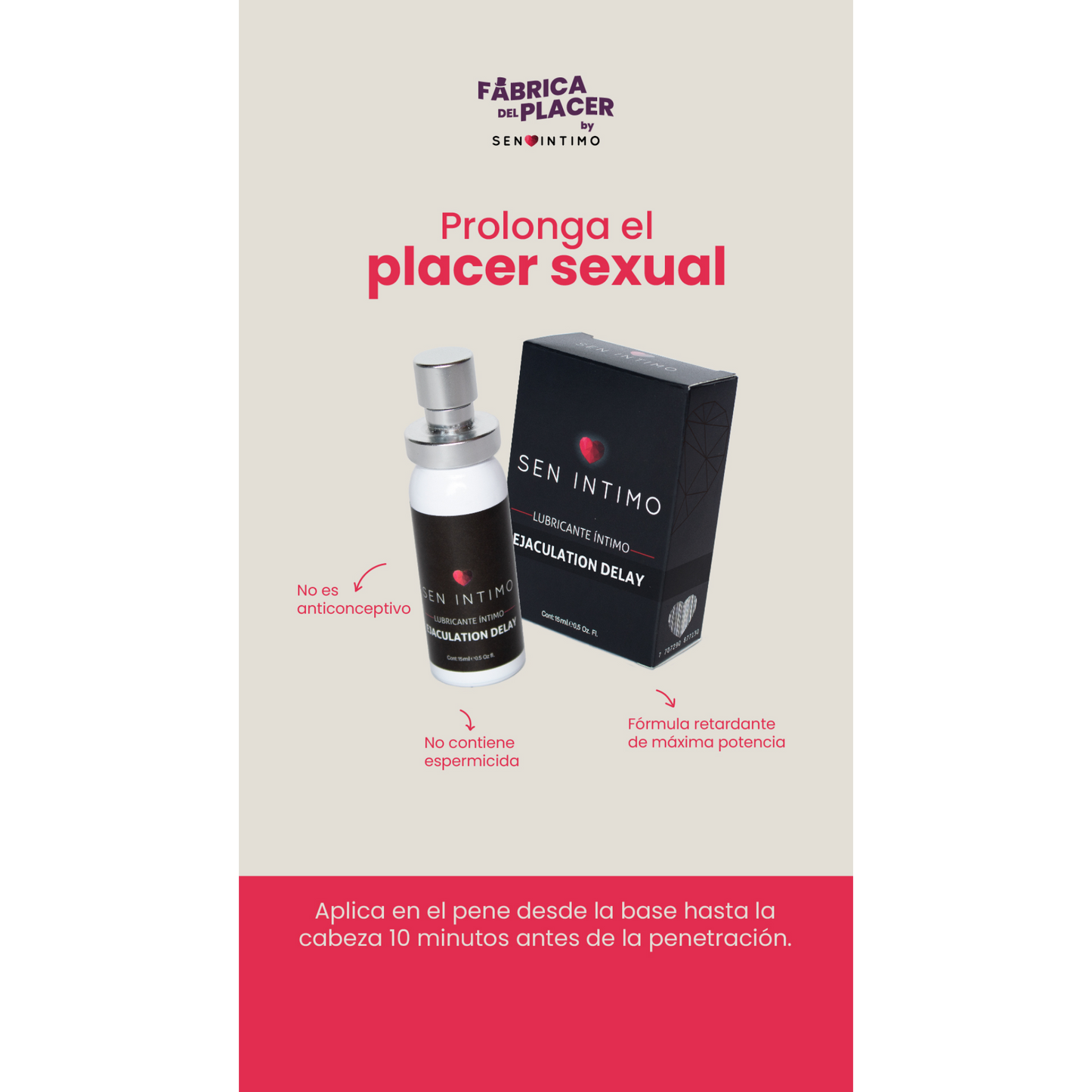 Retardante Ejaculation Delay Sen Íntimo 15 ml