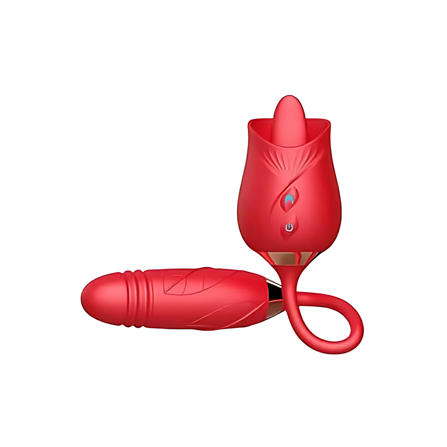 Estimulador Rosa 2 en 1 – Lengua Lamedora + Consolador Anal