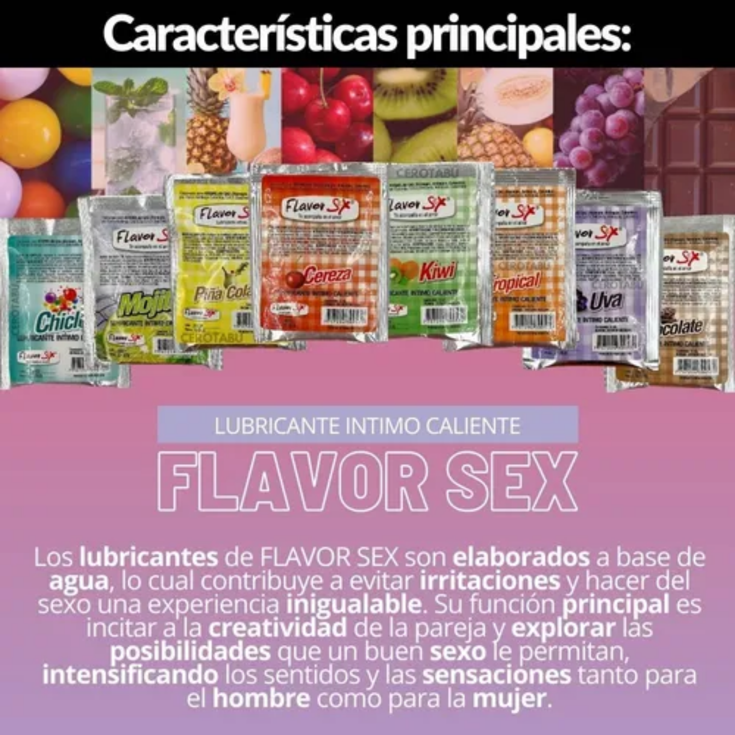 Lubricante Íntimo en Sachet Flavor 5 ml