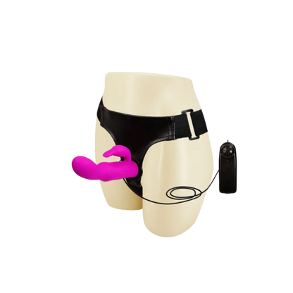 Arnés Femenino con Dildo Rabbit y Vibración Ultra Clitorial