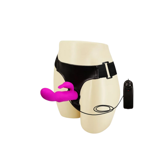 Arnés Femenino con Dildo Rabbit y Vibración Ultra Clitorial