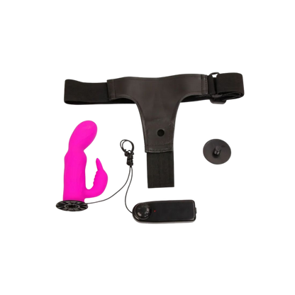 Arnés Femenino con Dildo Rabbit y Vibración Ultra Clitorial