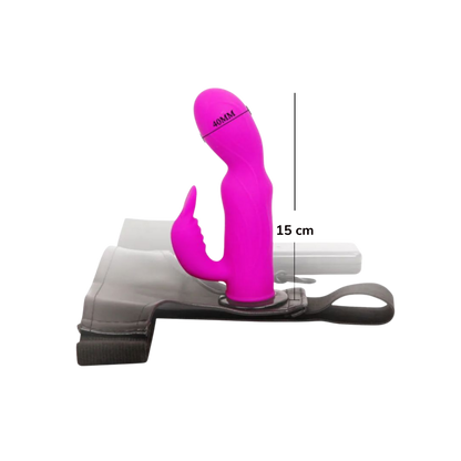 Arnés Femenino con Dildo Rabbit y Vibración Ultra Clitorial
