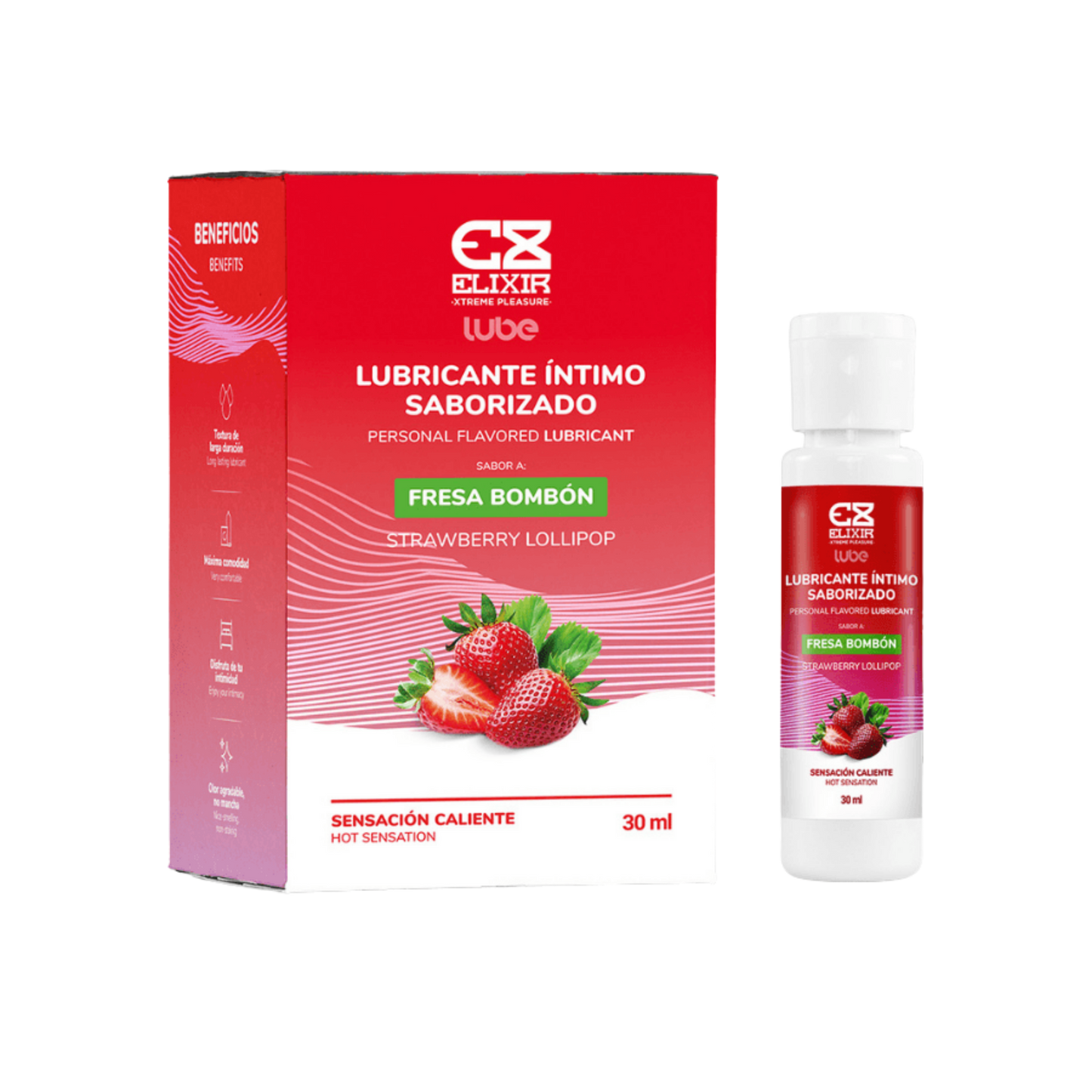 Lubricante Íntimo Elixir Fresa Bombón 30 ml