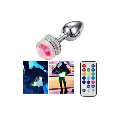 Plug Anal Acero Inoxidable con Luz LED