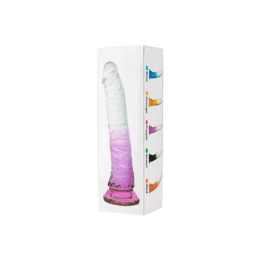 Dildo Transparente Degradé Sin Testículos