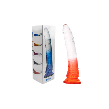 Dildo Transparente Degradé Sin Testículos