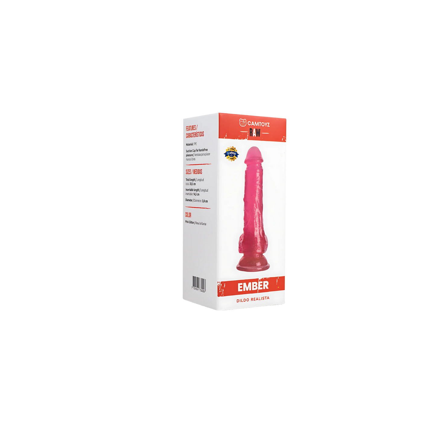 Dildo Realista Ember Rosado Camtoyz