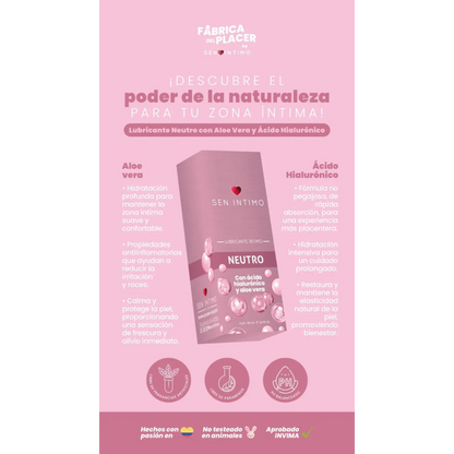Lubricante Íntimo Neutro con Ácido Hialurónico y Aloe Vera 55 ml