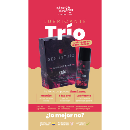 Lubricante Trio Placer Sen Íntimo  30 ml