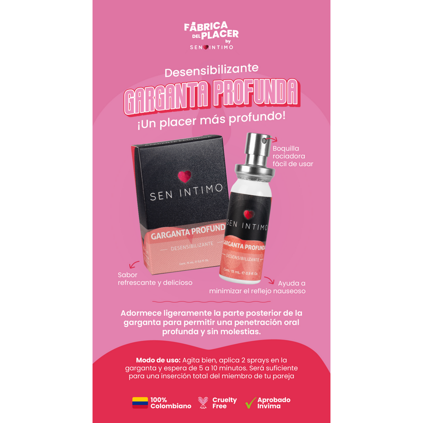 Desensibilizante Garganta Profunda Sen Intimo 15 ml