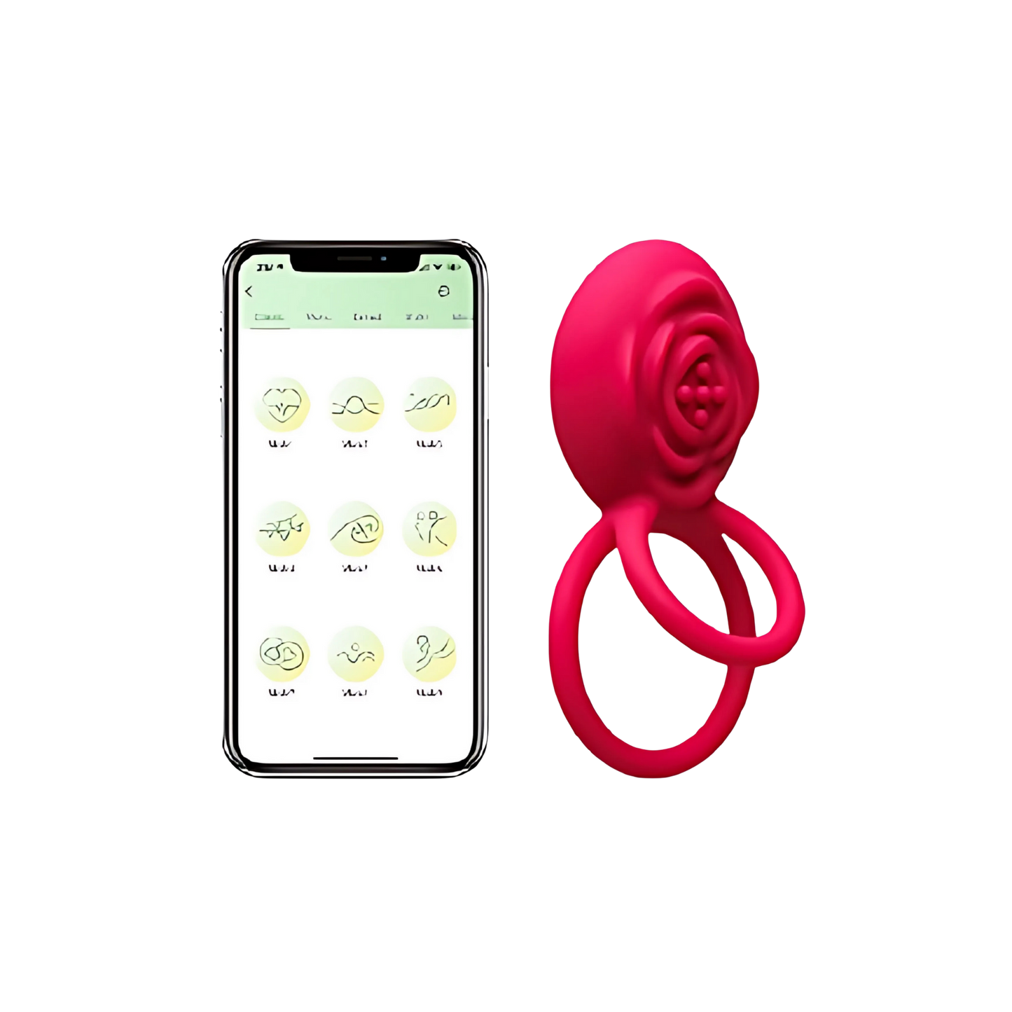 Anillo Vibrador Rosa Doble App