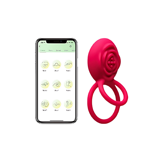 Anillo Vibrador Rosa Doble App