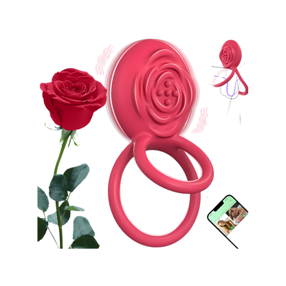 Anillo Vibrador Rosa Doble App