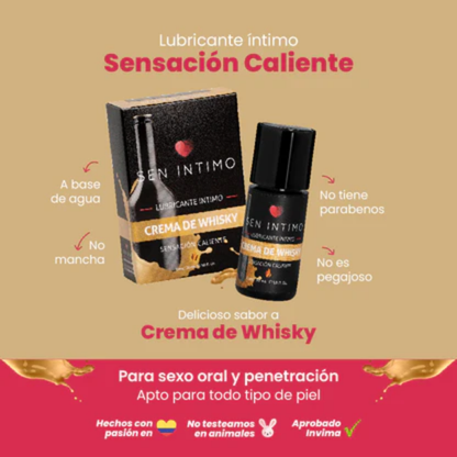 Lubricante Caliente Crema de Whisky Sen Intimo 30 ml