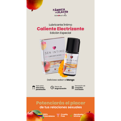 Lubricante Electrizante Mango Sen Intimo 30 ml